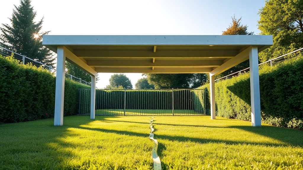 Gartenhaus GmbH Carport Classic: Abstandsflächen zum Nachbarn