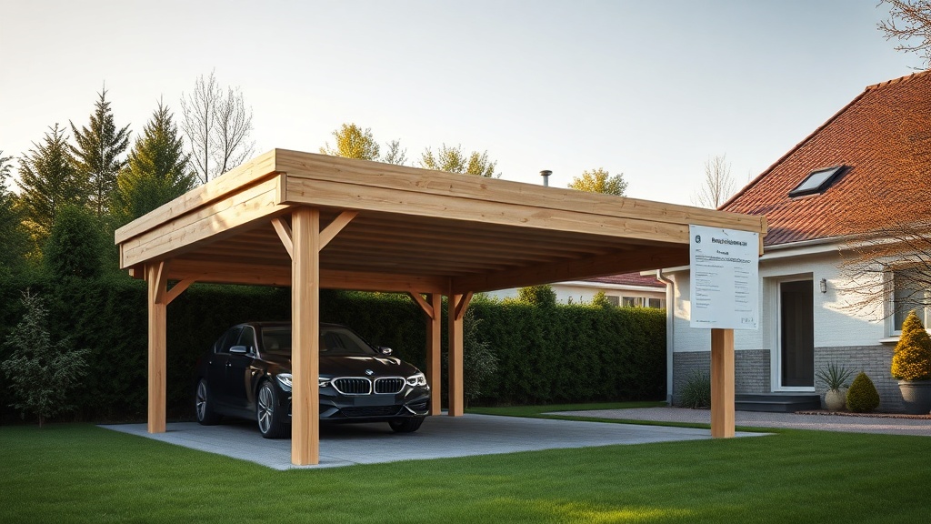 Gartenhaus GmbH Carport Classic: Baugenehmigung in NRW