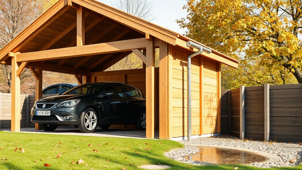 Gartenhaus GmbH Carport Classic: Dachrinne nachrüsten