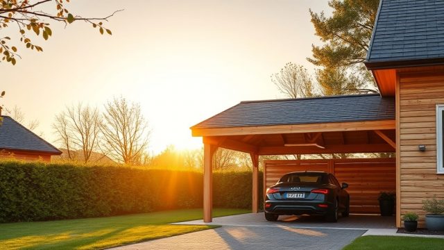 Karibu Carport Kambala: Dacheindeckung mit Bitumen selbst gemacht