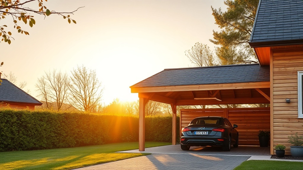 Karibu Carport Kambala: Dacheindeckung mit Bitumen selbst gemacht