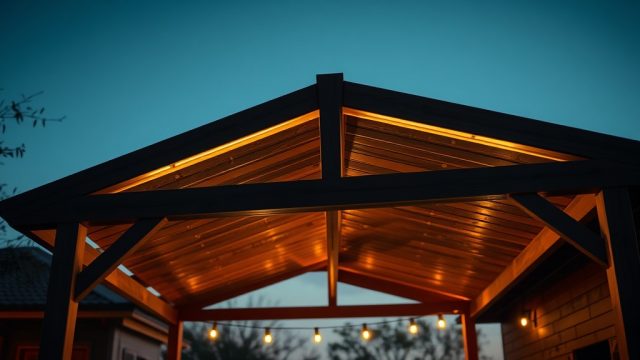 Karibu Carport Kambala: Lichtleisten nachrüsten
