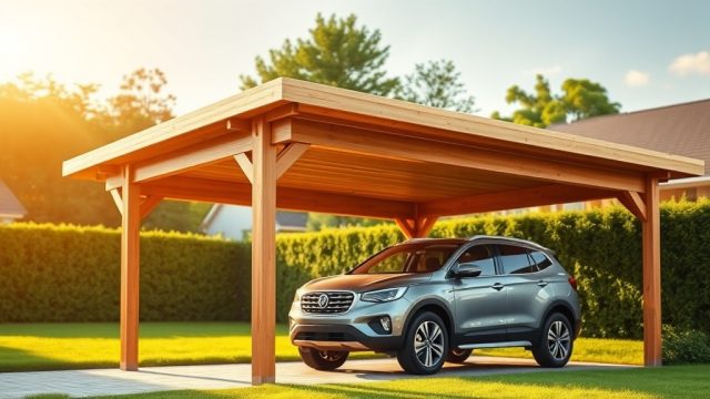Karibu Carport Kambala: Maße und Stellplatz optimieren