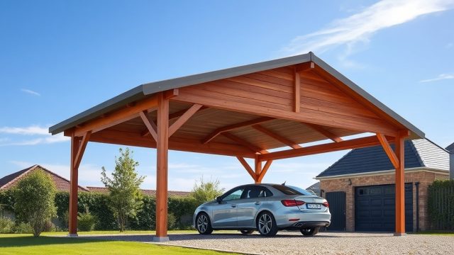 Karibu Carport Kambala: Vorteile des Pultdachs