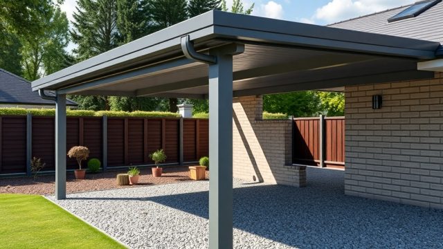 Vitavia Carport Vitus: Dachrinne nachrüsten