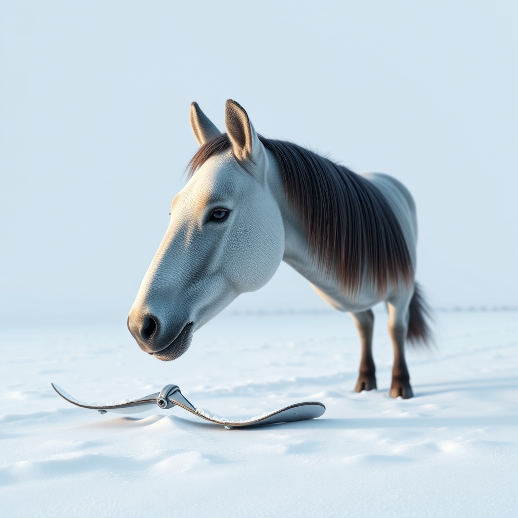Nahaufnahme des flachen Dachs eines Vitavia Vitus mit leichtem Schneebelag