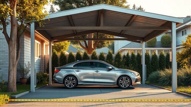 Vitavia Carport Vitus: Aufstellmaß für Einfahrt und Stellplatz